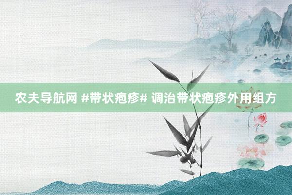 农夫导航网 #带状疱疹# 调治带状疱疹外用组方